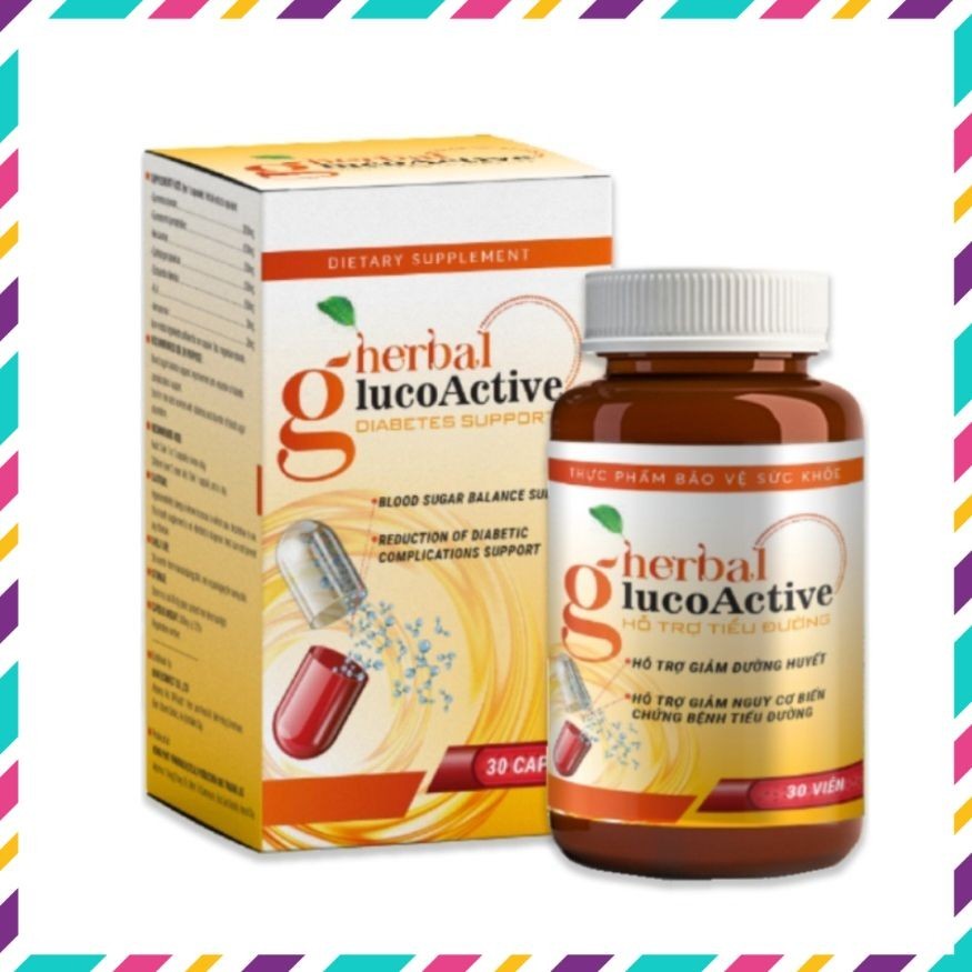 Viên uống Herbal Gluco Active , Herbal GlucoActive - hộp 30 viên - HTHshop102