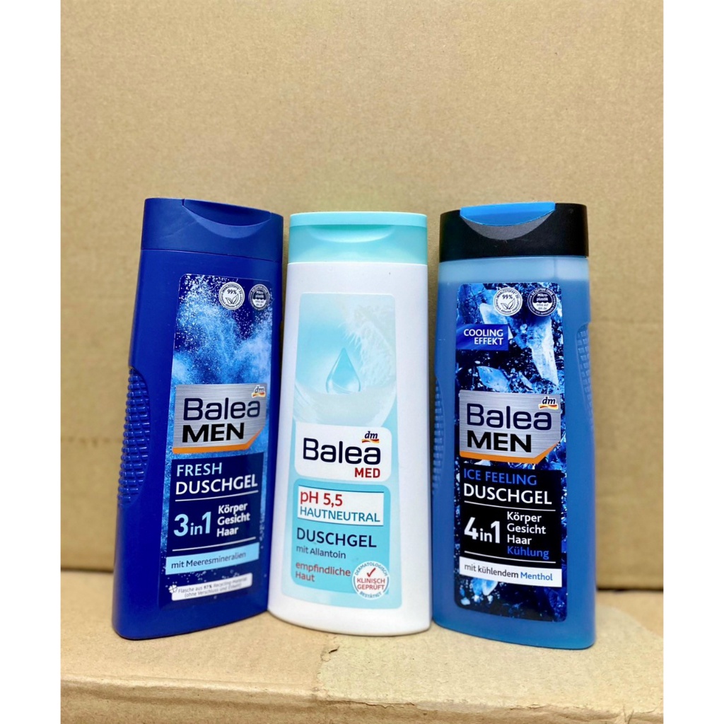 DẦU GỘI ĐẦU, SỮA TẮM 3IN1 CHO NAM BALEA MEN ĐỨC 300ML