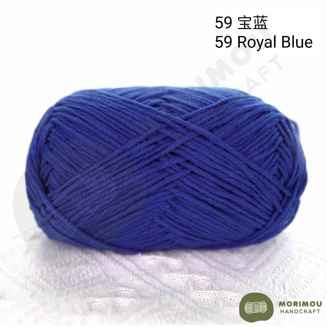 2.0Version 大萌娃娃纯色四股奶棉线 新萌娃娃 毛线 钩针毛线 Morimou Handcraft Xue Fei Er 4 Ply Big Mengwawa Yarn meng wawa yarn 2.0version meng wa wa yarn