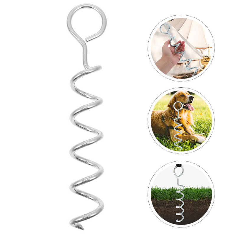 PickEgg Dog Spiral Stake Dog Tie Out Dog Ground Stake Dog Leash Stake