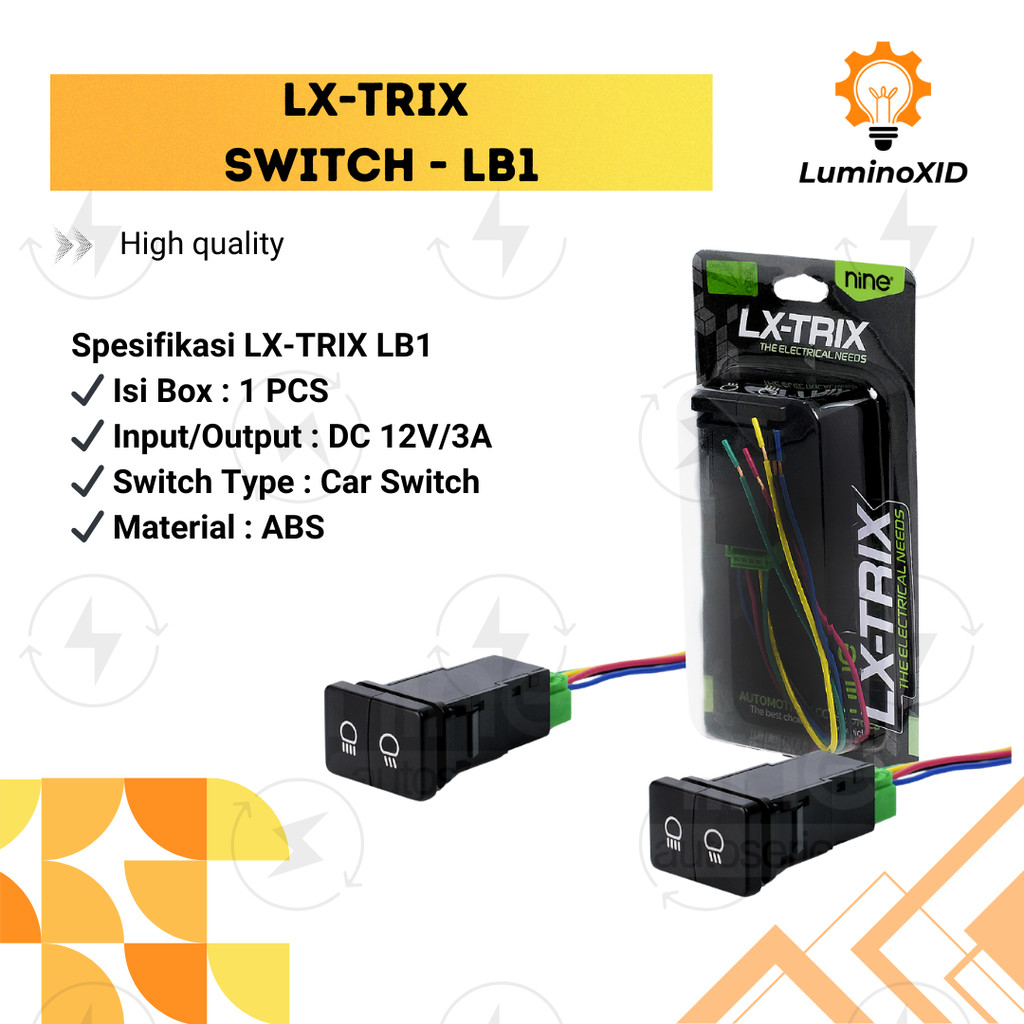 Saklar Mobil 2 Mode Lampu Utama Foglamp Toyota Mitshubishi LB1 - NINE LUMINOXID Harga 75,900 rupiah*Gratis Ongkir