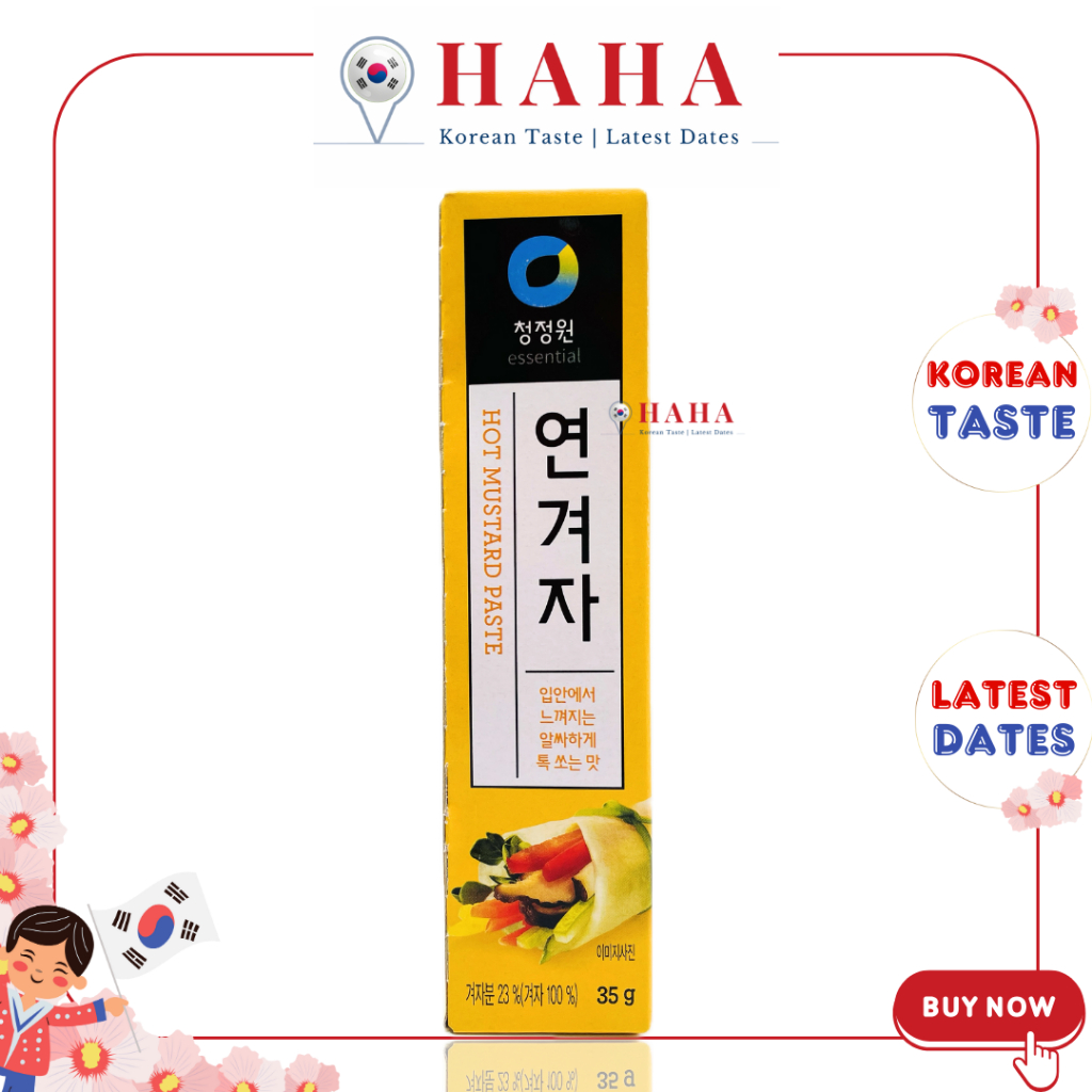Mù tạt vàng Hàn Quốc CJW HOT MUSTARD PASTE 청정원] 연겨자 35g 95g | sieuthiHAHA