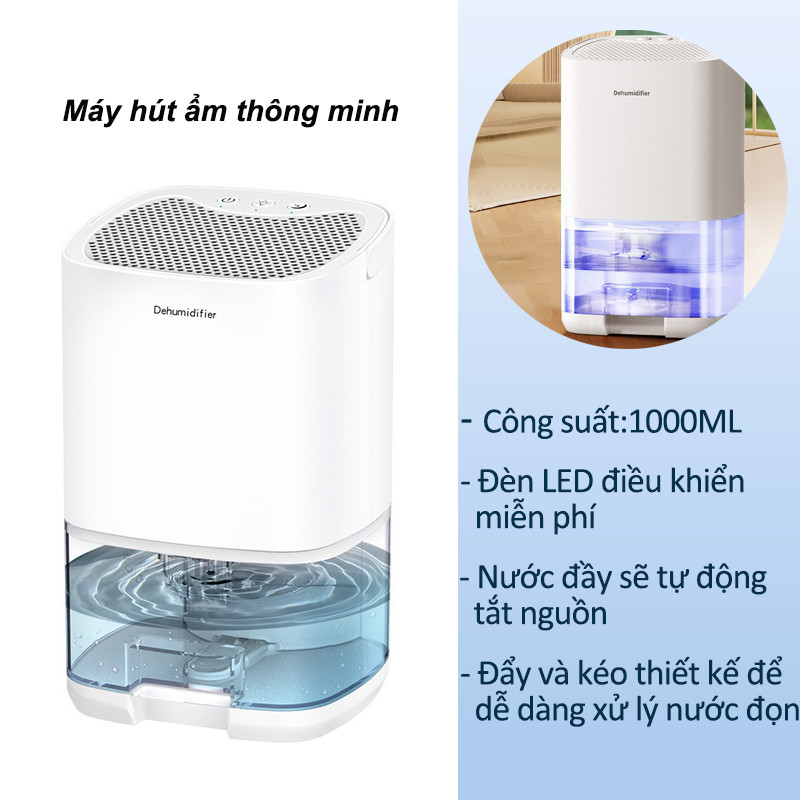 Máy hút ẩm Phòng ngủ gia đình Máy hút ẩm nhỏ im lặng Máy hút ẩm Mini chống ẩm Máy hút ẩm