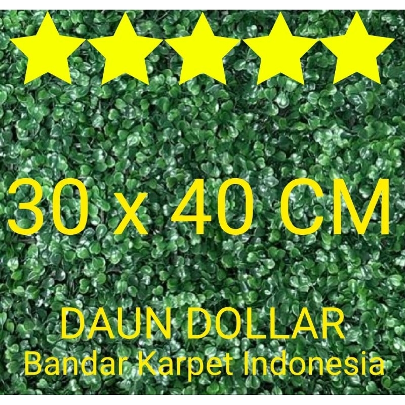 DAUN DOLLAR SINTETIS/ DAUN DINDING UKURAN 30X40 CM RIMBUN DAN PADAT HARGA PABRIK