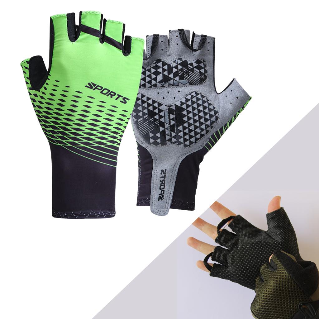 Aimishion Half Finger Cycling Gloves Sports Non-slip Light Weight Unisex