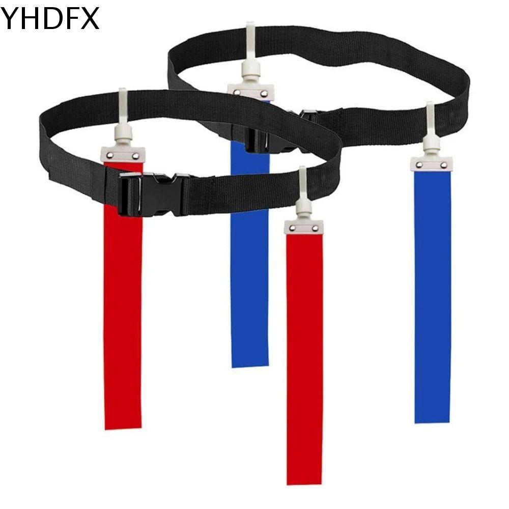 YHDFX Có thể điều chỉnh Thắt lưng thẻ bóng đá Ruy băng đuổi bắt Thẻ cờ Dây đeo hông bóng bầu dục Thiết bị thể thao Màu sáng Thắt lưng thi đấu bóng đá Cuộc thi