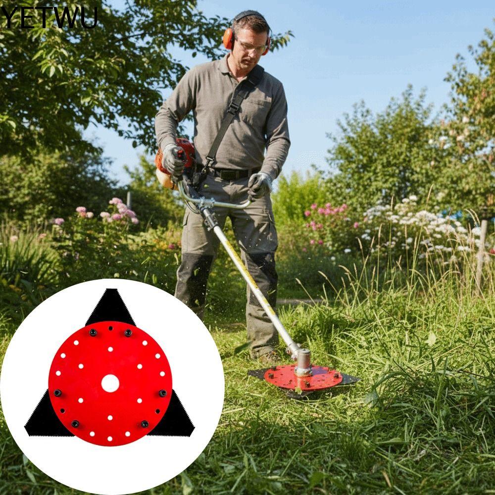 YETWU Đĩa đỏ Lưỡi cắt cỏ Hình dạng tam giác Đa năng Phụ kiện dụng cụ làm vườn Phụ tùng thay thế Phạm vi đa góc Công cụ loại bỏ cỏ Sử dụng trong vườn Giá 158,653 Đồng*Miễn phí vận chuyển