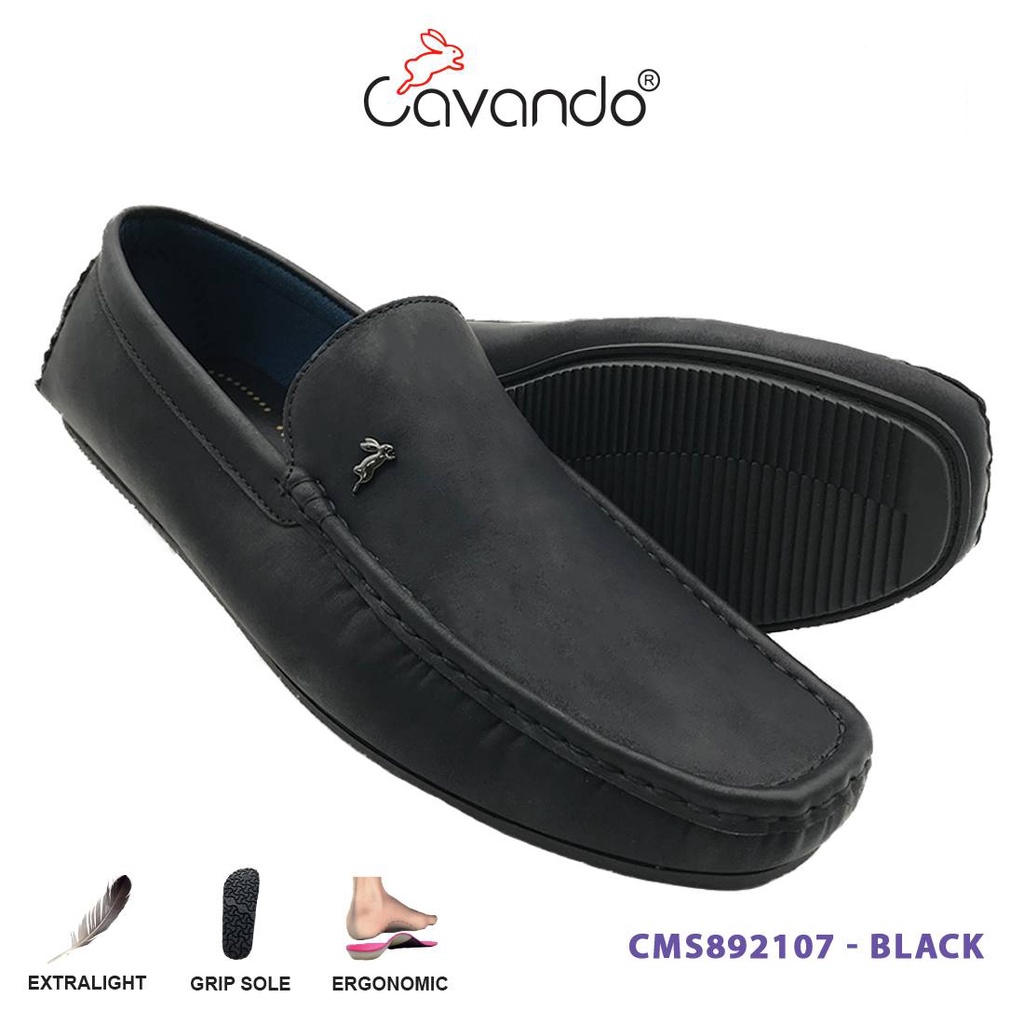 Cavando Men's PU Leather Loafer Shoes CMS892107 Black