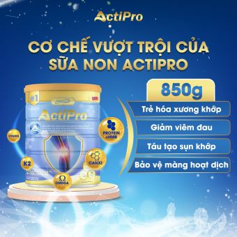 Sữa Non ACTIPRO 850G - Giải Pháp Dinh Dưỡng Cho Người Viêm Khớp, Thoái Hóa, Trẻ Hóa Xương Khớp Chống Viêm Giảm Đau