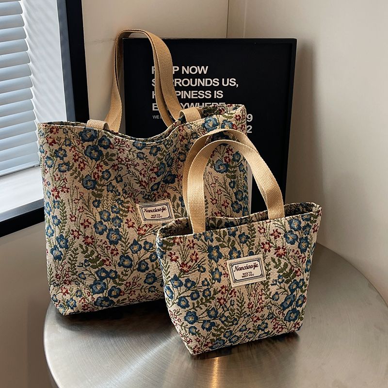  túi xách nữ đẹp Tui vai nho du lịch Tote Bag Large Capacity Single Shoulder Handbag for Women 2024 New Canvas Bag Lazy Style Tote Bag for Class Commuting 