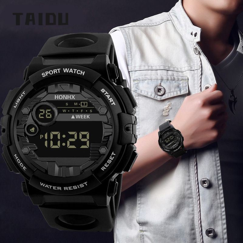 TAIDU Multifunctional Sport Digital Watch with Night Light and Alarm Timer ราคา 66 บาท*ส่งฟรี