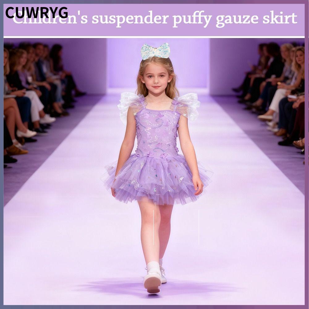 CUWRYG Đầm sequin Váy ballet cho trẻ em Hoa Hiện đại Váy tutu ballet Thời trang Phồng Váy công chúa Bé gái