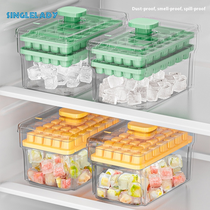 Food-Grade Ice Cube Tray with Lid, Large Capacity, Easy to Use and Clean ราคา 61 บาท*ส่งฟรี