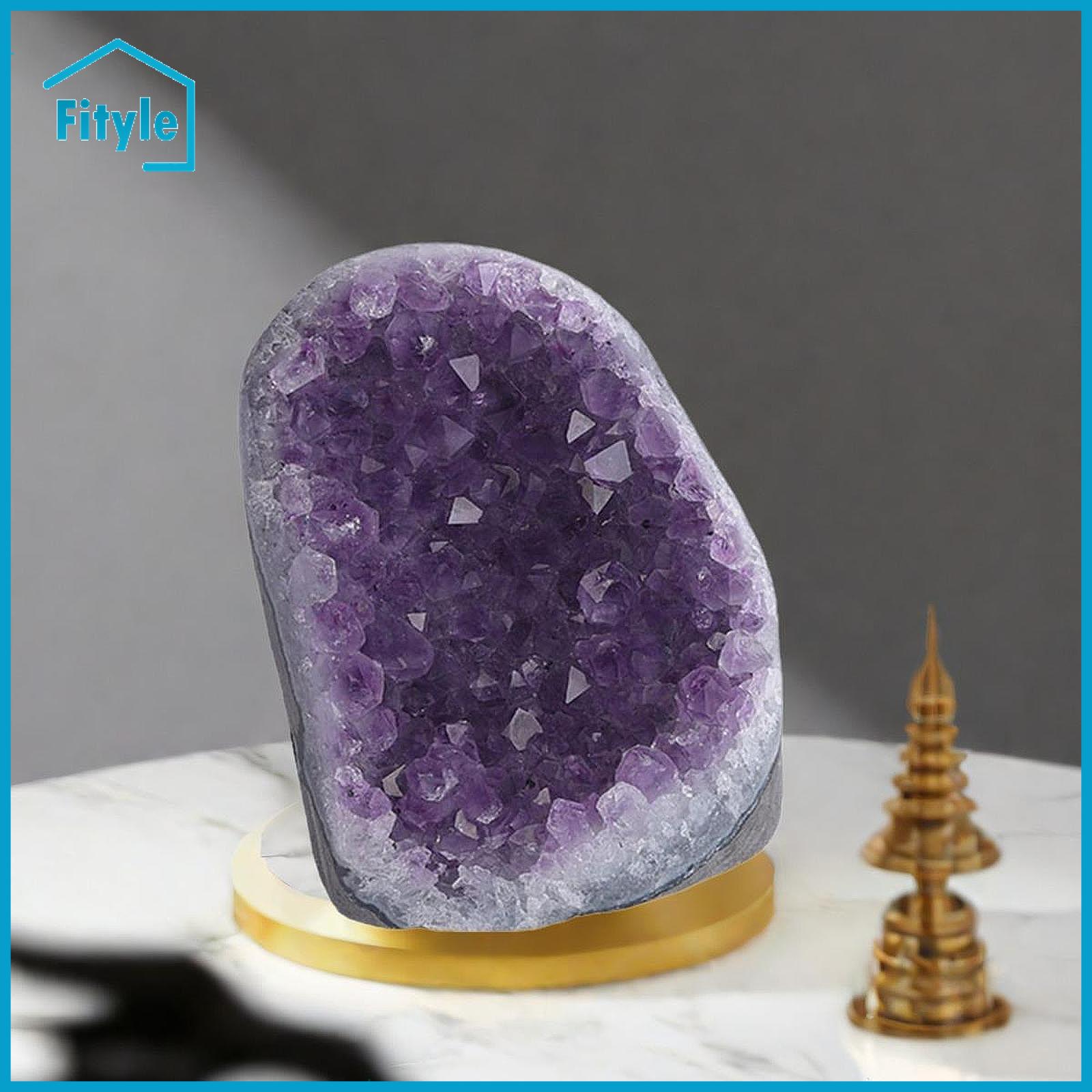 Fityle Amethyst Cave Valley Ornament Geode Portable Collectible Fashion Quartzs Cluster Artwork for Tea Room Shelf Bedroom Cafe Desk ราคา 2,902 บาท*ส่งฟรี