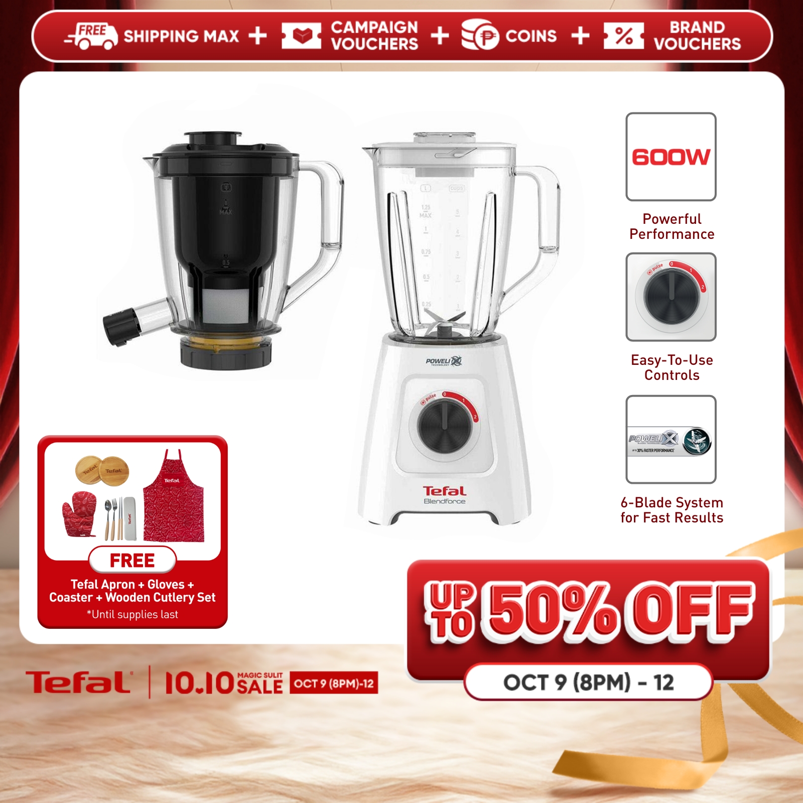 Tefal Blender Tefal Blendforce Bl427165 With Mill Grinder Ice