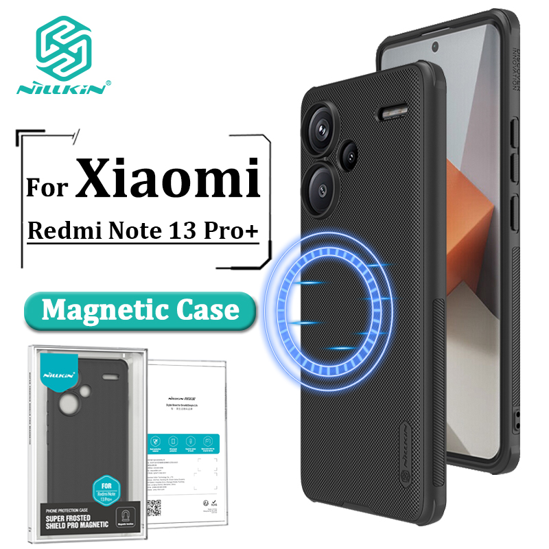 Nillkin Cứng PC + TPU MagSafe Ốp Lưng Cho Xiaomi Redmi Note 13 Pro Plus Ốp Lưng Bảo Vệ Cứng PC + TPU