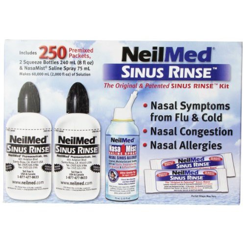Nước Rửa Mũi NeilMed Sinus Rinse - 1 xịt, 2 Bình & 250 gói muối