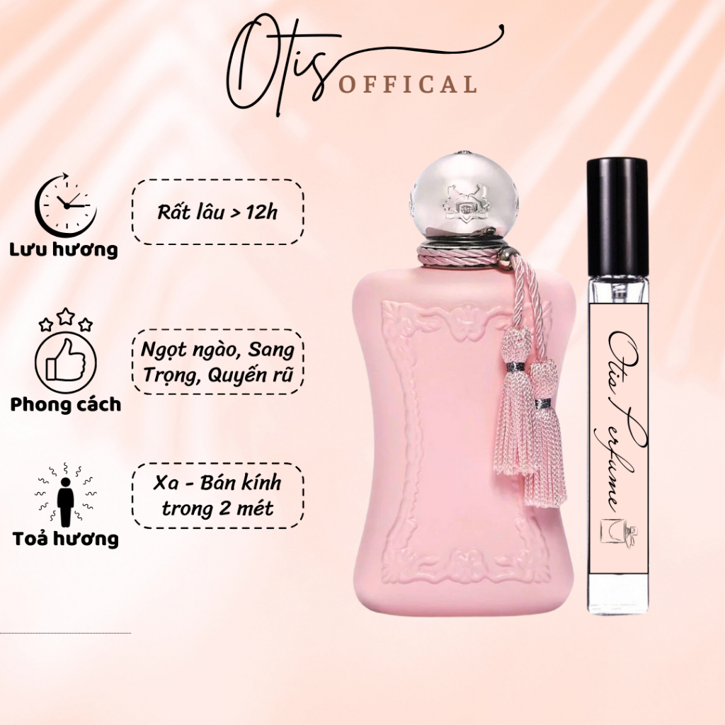 Nước Hoa Chiết 10ml Nữ Parfums De Marly Delina ( hồng ) Hương Thơm Ngọt ngào Sang Trọng Quyến rũ