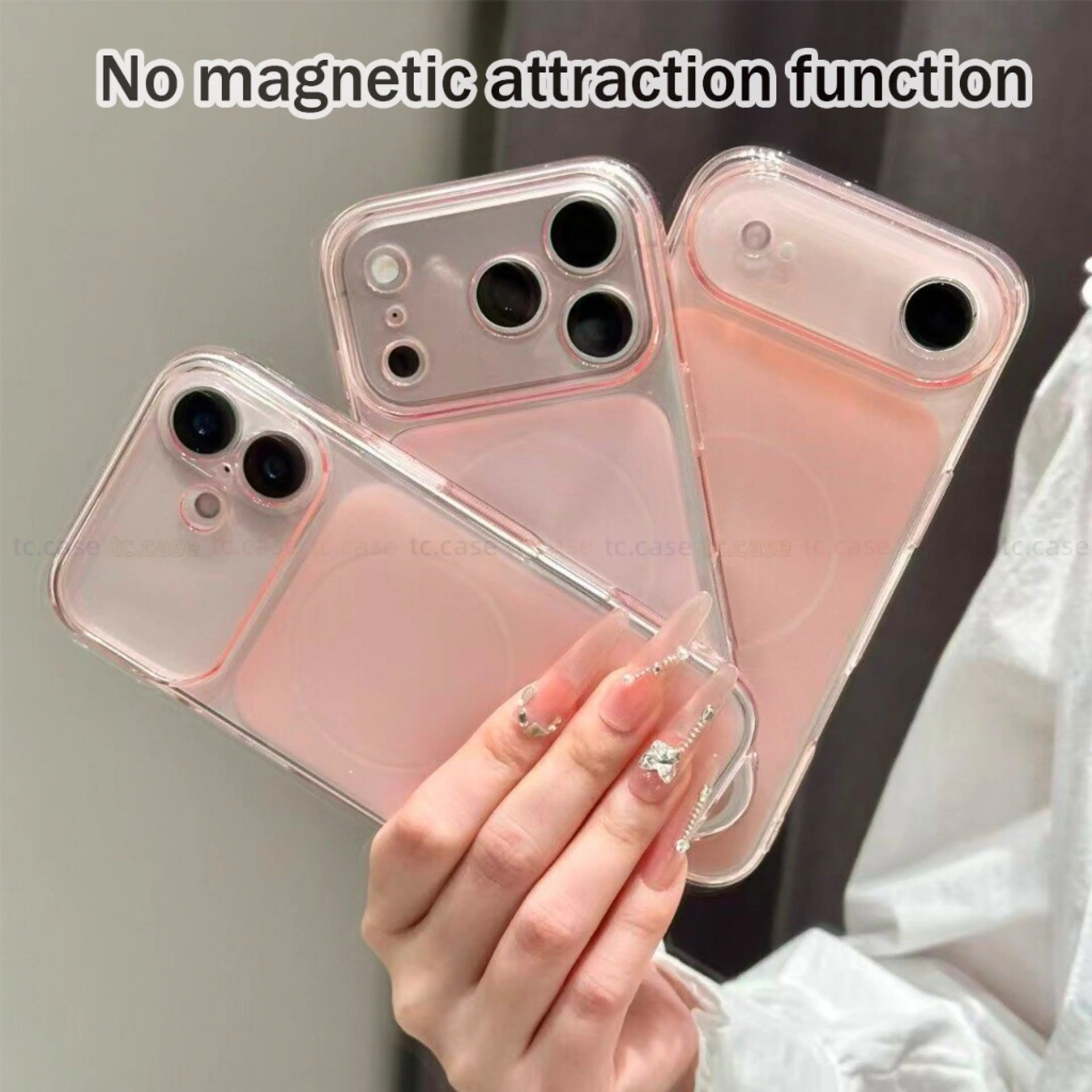 Simplified large window เคสนิ่มผิวขุ่น for iPhone 17 15 13 14 11 12 16 Pro Max protection เคสโทรศัพท์ 001
