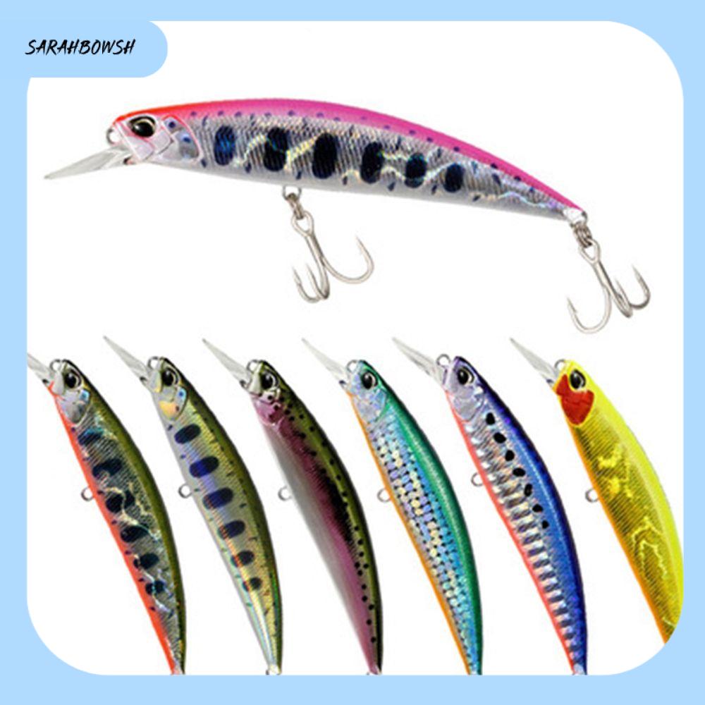 SARAHBOWSH Nhiều màu Crankbaits Câu cá mùa đông Giải quyết Mồi chết chìm Mồi Minnow Lure đúc dài Lưỡi câu
