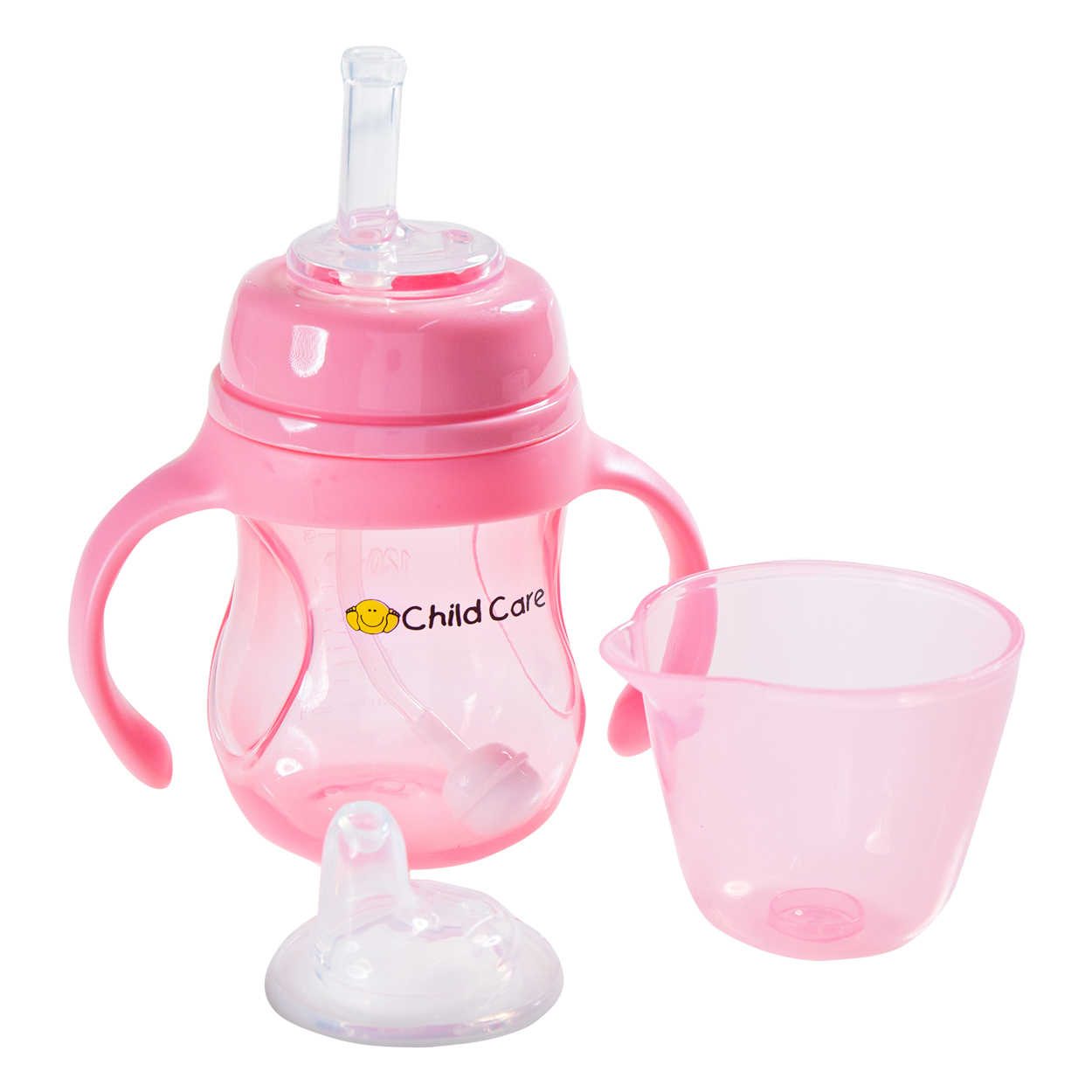 Child Care 3-in-1 Training Cup for Baby or Toddler (Sippy Cup) (With Straw Cup or Spout) (BPA Free)