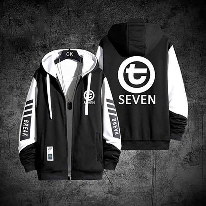 Assassin Scissor Seven with the Shadow Assassin Seven zipper hooded sweater coat long-sleeved cardigan men and women loose clothes