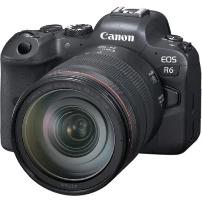 Canon EOS R6 Mirrorless Digital Camera with 24-105mm f/4L Lens+Canon EOS R Adapter** (15months Local warranty)