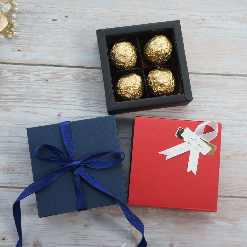 9 9 3.5CM blue red color 10 set Chocolate Paper Box valentine s day