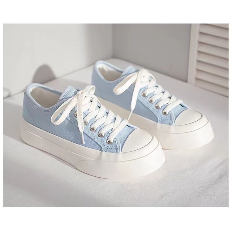 Giày Bata Cổ Cao 3 Màu Trắng Đen Hồng Cho Nữ