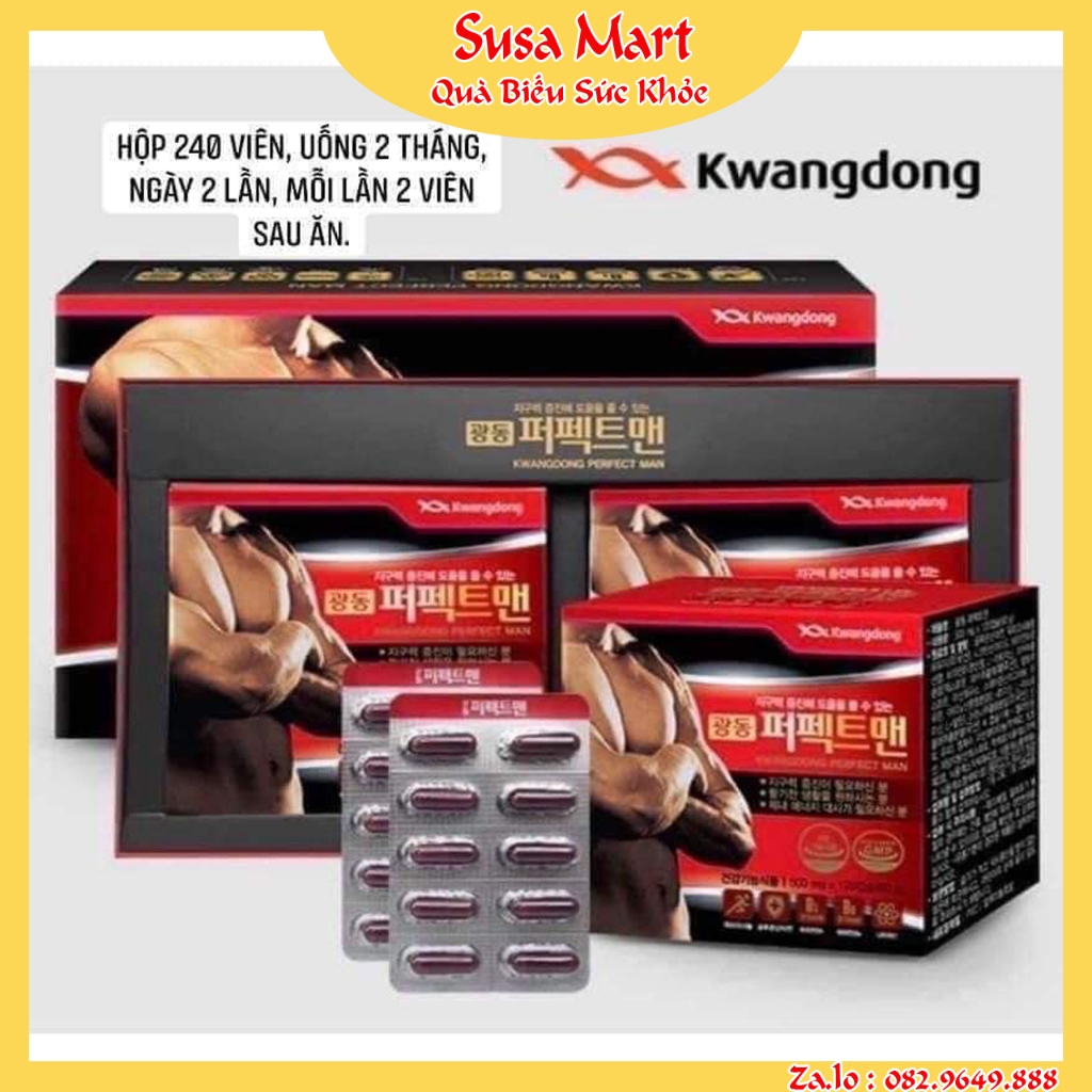 Viên Uống Tăng Cường Sinh Lý Nam Giới Kwangdong  Hộp 240 Viên, Giúp Bổ Thận Tráng Dương Và Tăng Cườn