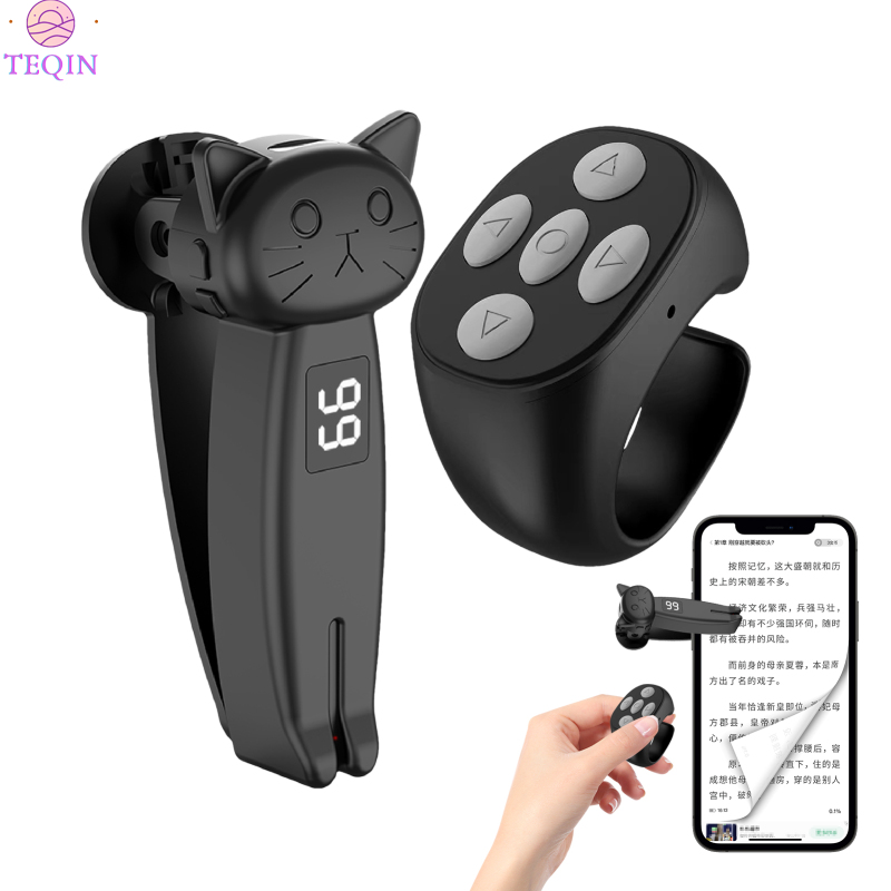 TEQIN Remote Control Wireless Page Turner Video Scrolling Remote Ring Clicker For Portable Reader Smartphones Tablets ราคา 348 บาท*ส่งฟรี