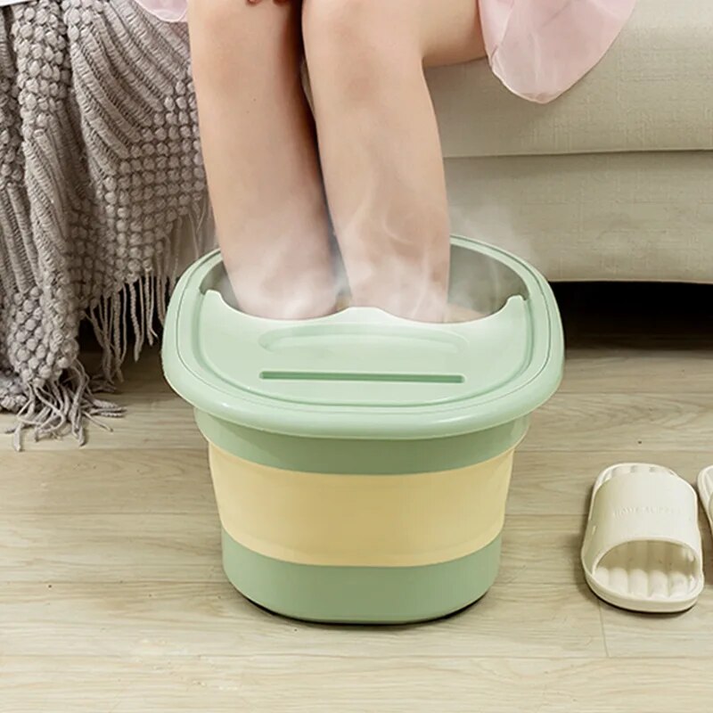 Xô chân tắm gấp xô nhựa chân tắm bồn tắm xô làm sạch chân dày xô massage làm sạch chân hộ gia đình c