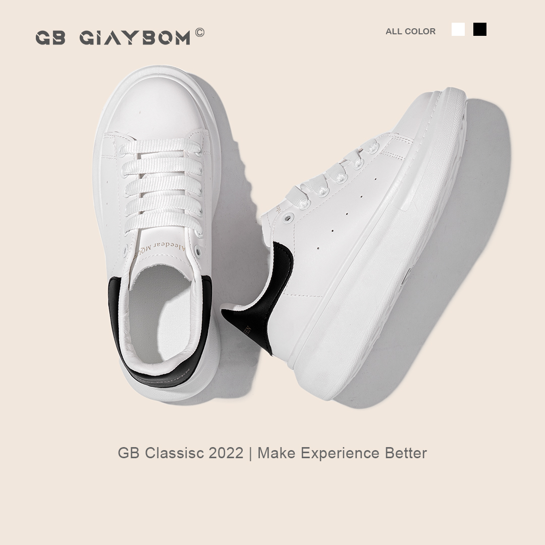 Giày sneaker nữ giayBOM GB Classics đế cao 4 cm B1443