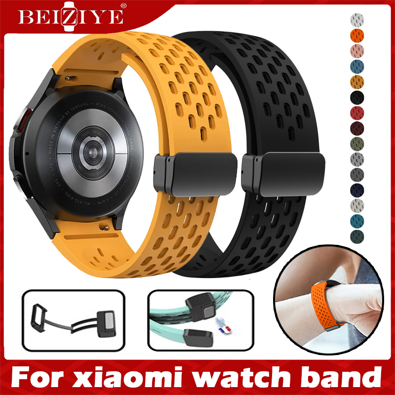 Dành For Xiaomi Mi watch color 2 Dây đeo silicon Dây khóa từ tính Không có khoảng trống Dành For Xiaomi watch S2 / S1 / S1 Active / S1 Pro Dây đeo Mibro Lite 2 dây đeo Vòng đeo tay cao su mềm