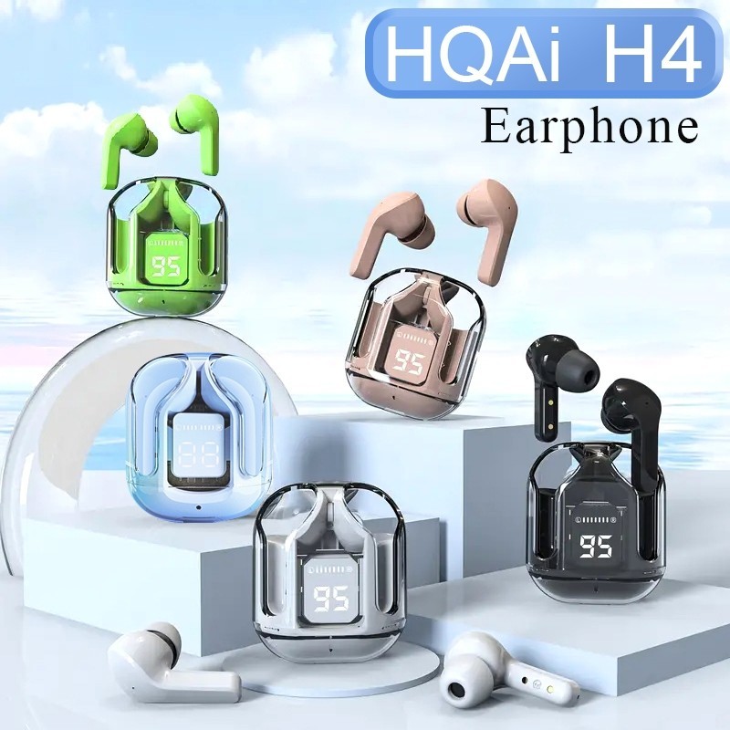 [Fr] Tai nghe không dây HQAi H4 Bluetooth Tai nghe Mic tích hợp Tai nghe khử tiếng ồn Tai nghe điều khiển cảm ứng