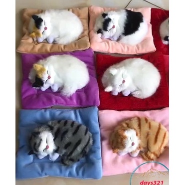 Chó mèo bông Thú bông GIỐNG THẬT 99% để Ô Tô, Văn Phòng, Nhà Cửa