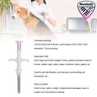 MUSLADY แท็กไมโครชิปสำหรับสัตว์เลี้ยง Animal Microchip 10 แพ็คสำหรับการติดตามการจัดการ
