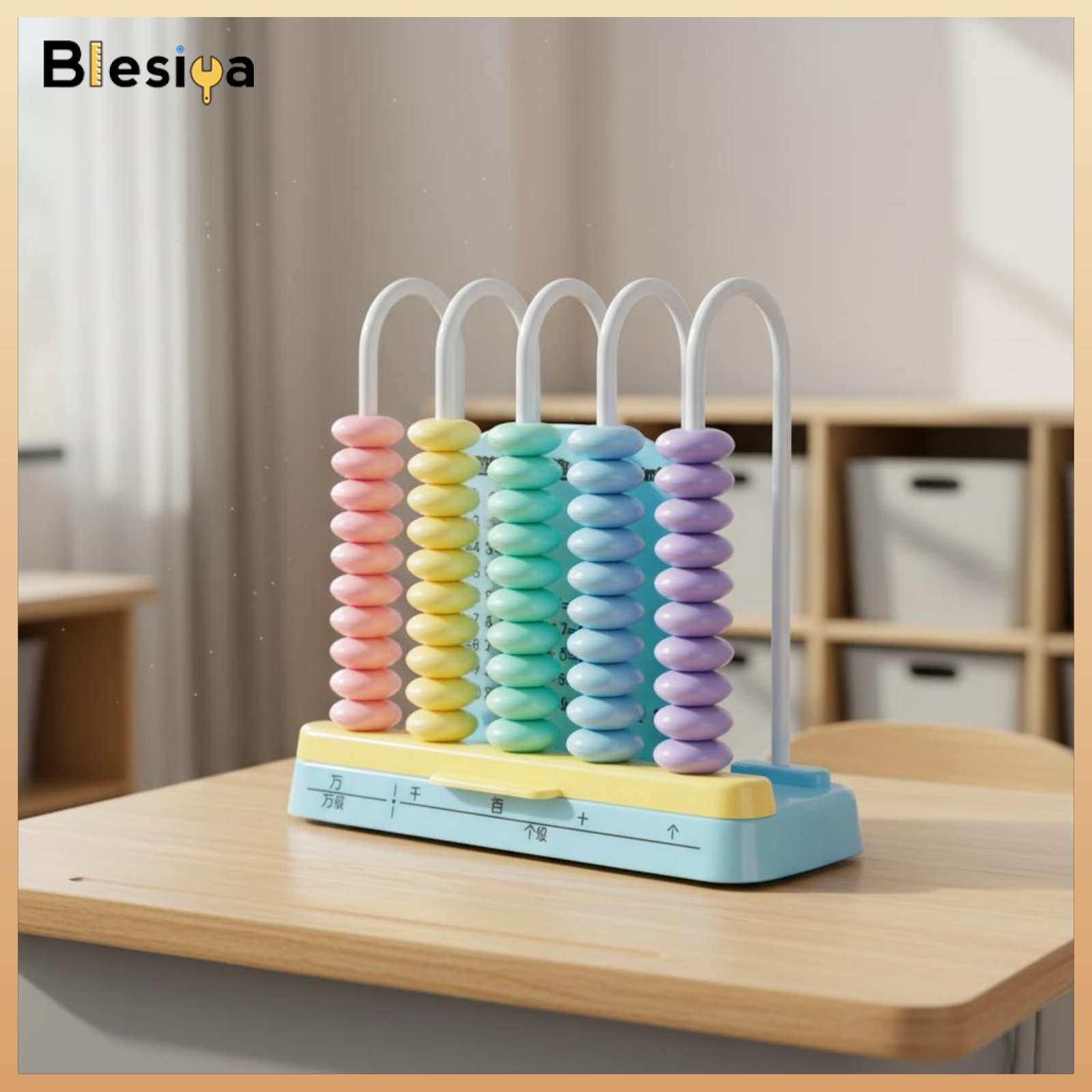 Blesiya Long-Lasting Abacus Polished Edges Children's Abacus Child Safe Kids Math Counter Decimal Calculation for Preschoolers, Classroom ราคา 244 บาท*ส่งฟรี