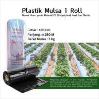 Plastik Mulsa Hitam Perak Plastik Perkebunan 1 Roll Lebar 120 Cm 250 Meter