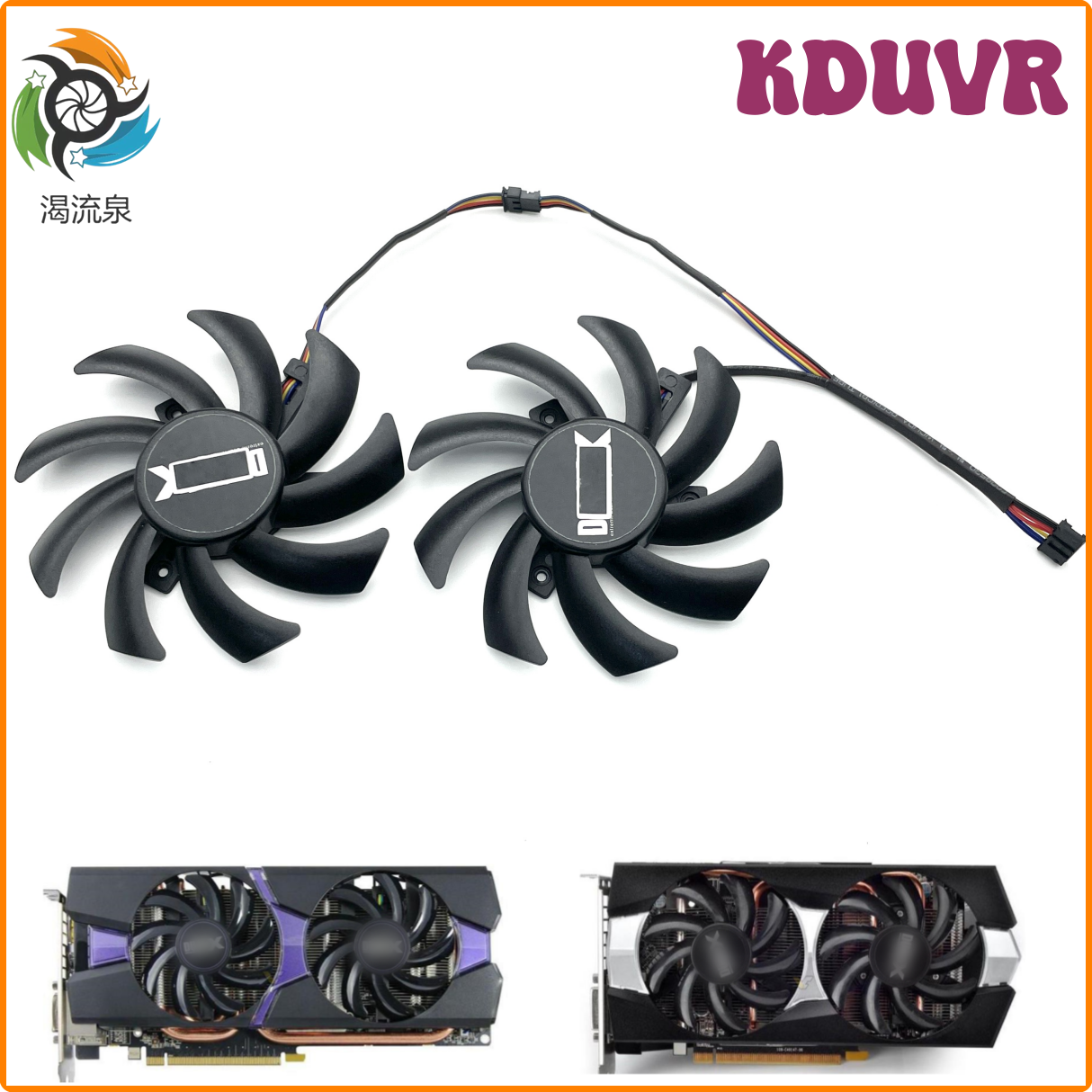 Kduvr 2pcs FDC10H12S9-C fd7010h12s 4pin quạt tản nhiệt cho Sapphire hd6850 hd6970 hd7870 2G hd7950 h