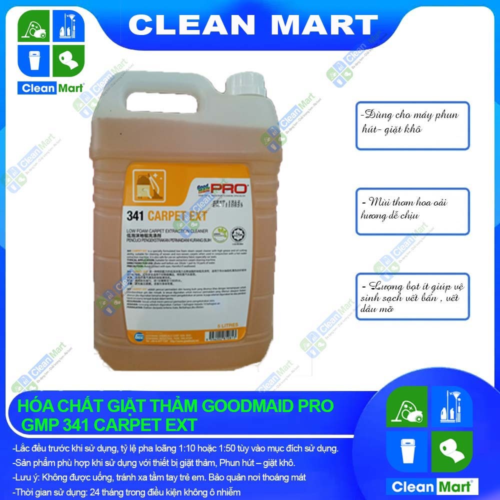 [GOODMAID PRO] Hóa Chất Giặt Thảm (Loại PHun Hút Giặt Khô)  GoodMaid Pro GMP 341 CARPET EXT - CLEAN MART