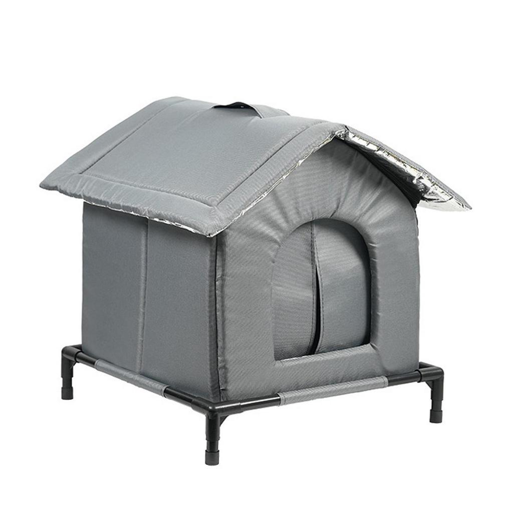 อุปกรณ์และอาหารสัตว์เลี้ยง Dovewill บ้านแมวกลางแจ้ง Weatherproof Feral Cat Shelter สำหรับลานบ้านฤดูหนาว ราคา 4,109 บาท*ส่งฟรี