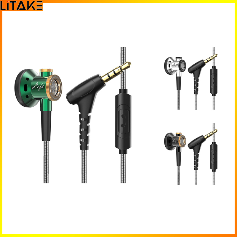 Litake Brightly D08 In-Ear Headphones Heavy Bass HiFi Sound Flat Head Earphones Wired Earbuds For Smart Phones Tablet Laptop ราคา 160 บาท*ส่งฟรี