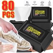 80pcs Sneaker Cleaner Wipes - Travel-Friendly Disposable Shoe Wipes