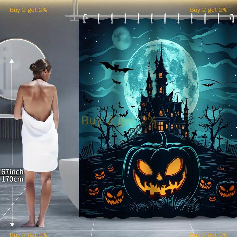 [JW] Waterproof Golden Swan Shower Curtain Mildew Resistant Polyester Bathroom Curtain With Rustproof Grommets Home Decor