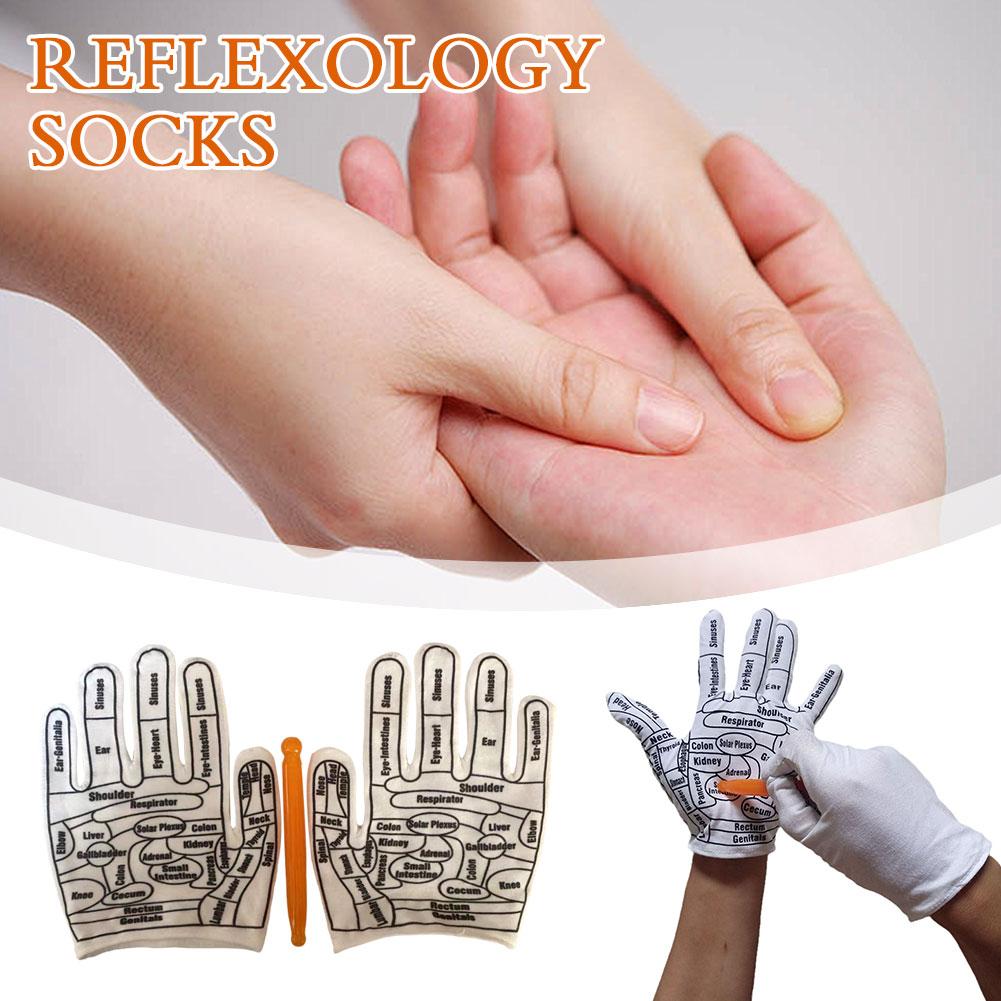 Massage Gloves With Acupoint Diagram Meridian Lines Stick Reflexology Massage And Set And Body For Foot