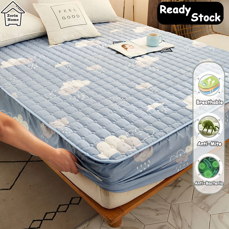 Tấm ga trải giường vừa vặn đàn hồi dày vỏ ga bọc đệm trần bông bao gồm tất cả 0.9m/1.2m/1.5m/1.8m Tấ