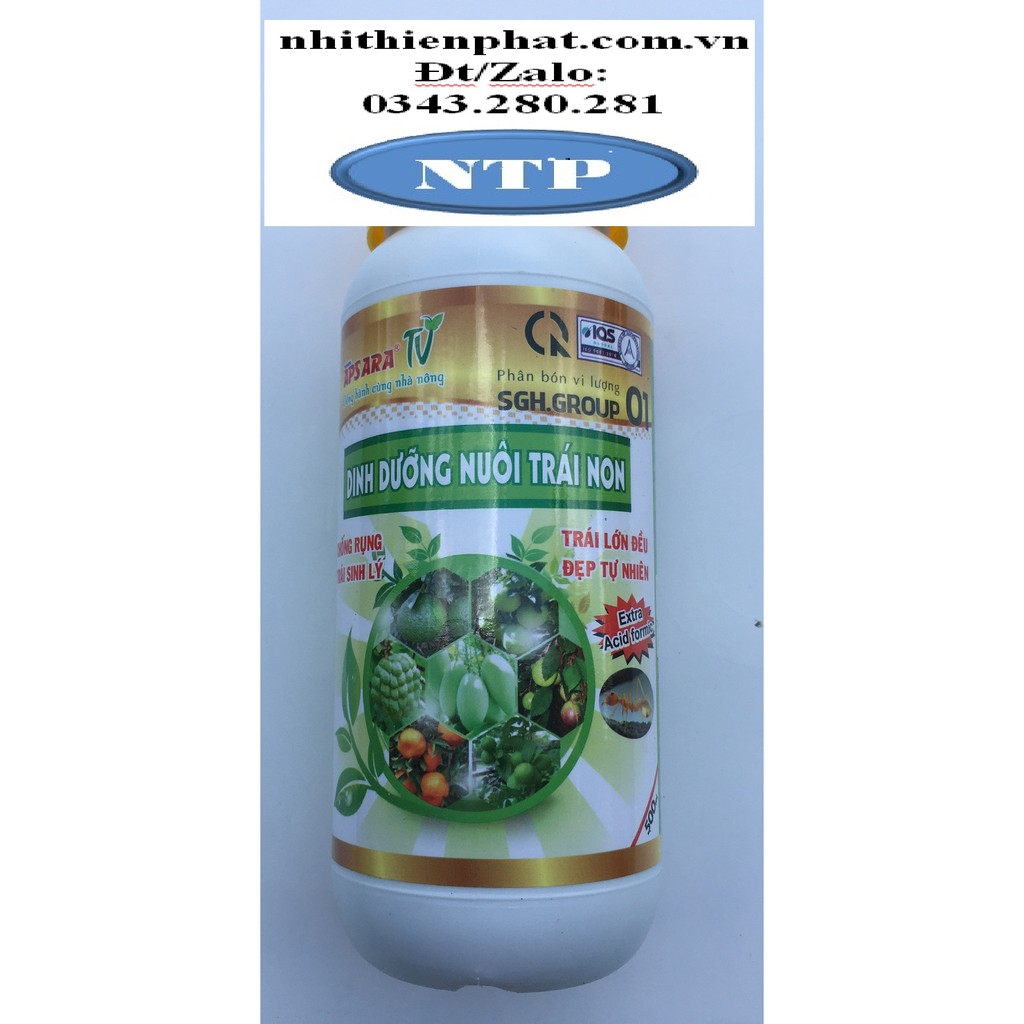Phân bón lá lớn trái, to quả hạn chế rụng trái asr 500ml