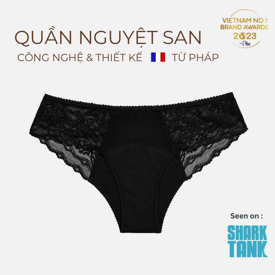 Quần lót nguyệt san Amélie ban ngày (Đen) cao cấp thay thế băng vệ sinh chống tràn EMER