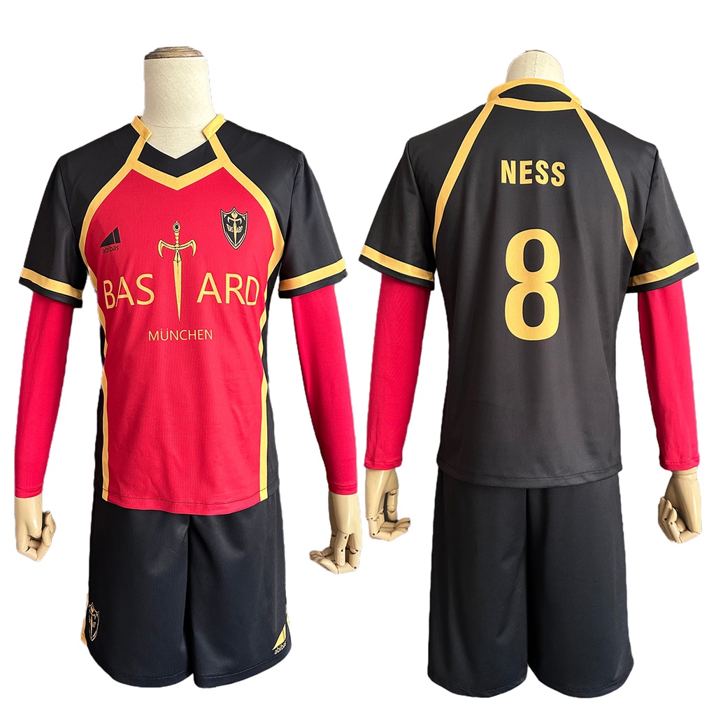 HOLOUN Blue Lock Kaiser Cosplay  Anime Jersey Áo Thun Đồng Phục Bóng Đá Đội Reo Làm Quà Halloween
